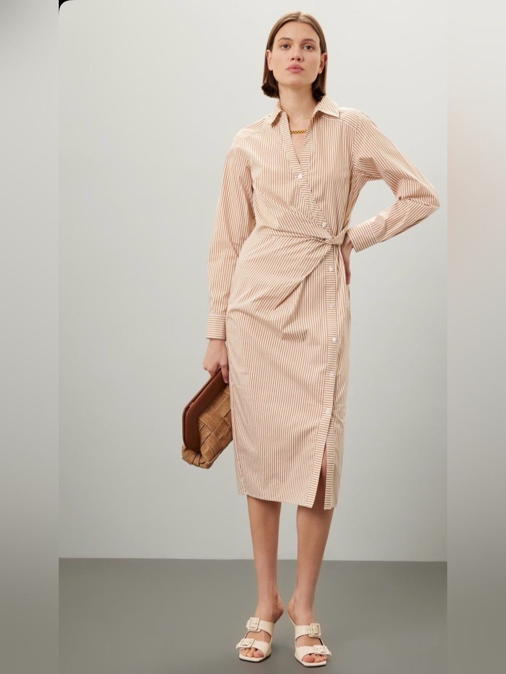 Veronica Beard Wright Shirt Wrap Dress
